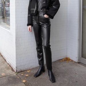 Oak + Fort vegan leather pants